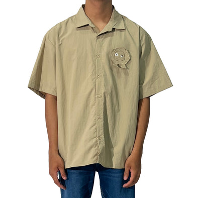 RRJ Men's Basic Woven Shirt Oversized Fitting 177430 (Beige)