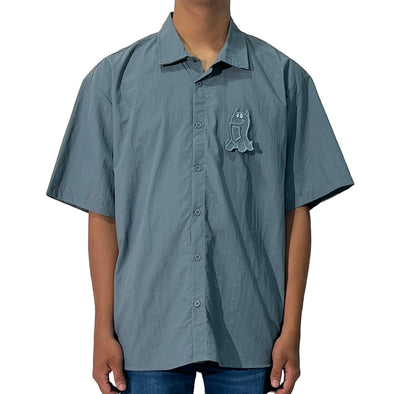 RRJ Men's Basic Woven Shirt Oversized Fitting 177430 (Gray)