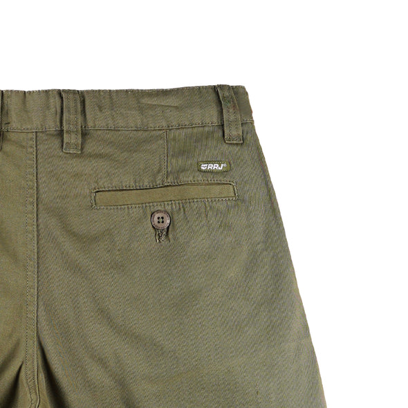 RRJ Men's Basic Non-Denim Tapered Short Mid-Rise 175627 (Fatigue)