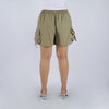 RRJ Ladies Basic Non-Denim Cargo Shorts 180580 (Beige)