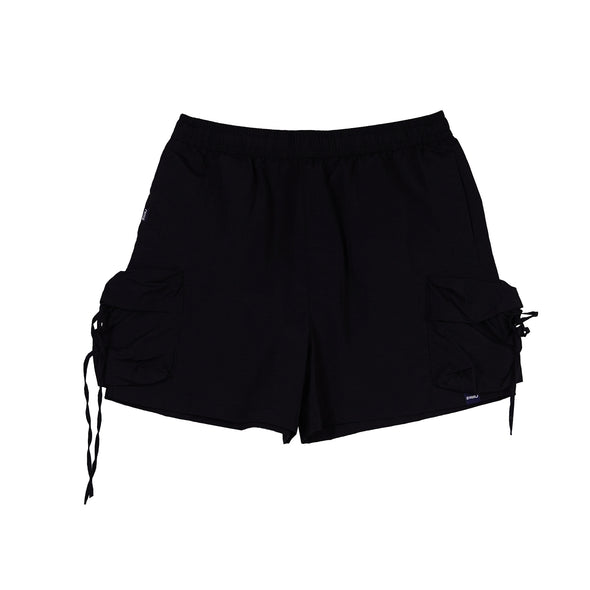 RRJ Ladies Basic Non-Denim Cargo Shorts 180580 (Black)