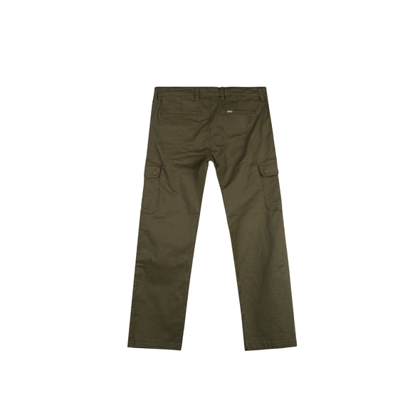 RRJ Men's Basic Non-Denim Cargo Pants Mid-Rise Fitting 176838 (Olive)