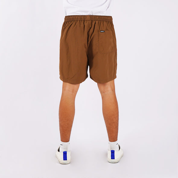 RRJ Men's Basic Non-Denim Board Short 171759 (Brown)