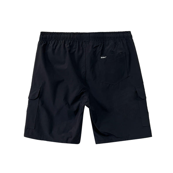 RRJ Men's Basic Non-Denim Cargo Short Mid-Rise 179818 (Black)