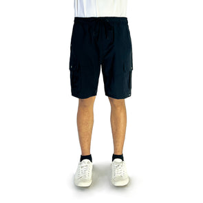 RRJ Men's Basic Non-Denim Cargo Short Mid-Rise 179818 (Black)