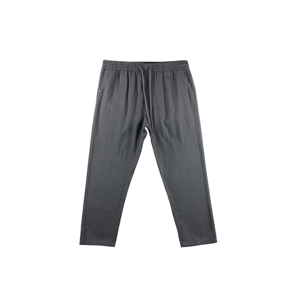 RRJ Men's Basic Non-Denim Trouser Pants Mid-Rise Fitting 176017 (Gray)
