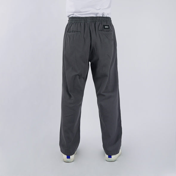 RRJ Men's Basic Non-Denim Trouser Pants Mid-Rise Fitting 176017 (Gray)