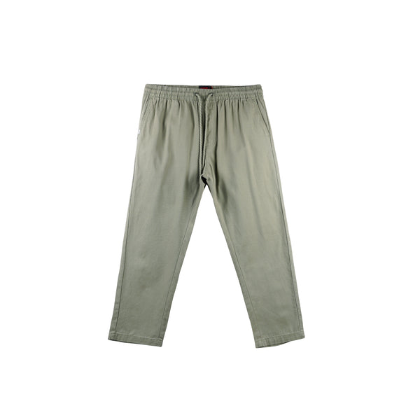 RRJ Men's Basic Non-Denim Trouser Pants Mid-Rise Fitting 176017 (Olive)