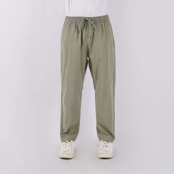 RRJ Men's Basic Non-Denim Trouser Pants Mid-Rise Fitting 176017 (Olive)
