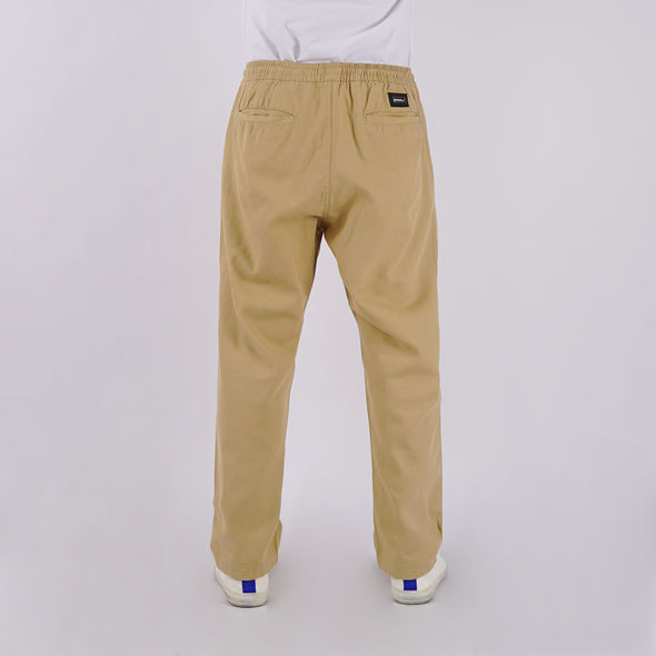 RRJ Men's Basic Non-Denim Trouser Pants Mid-Rise Fitting 176017 (Taupe)