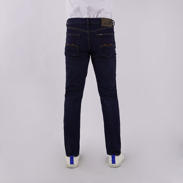 RRJ Men's Basic Denim Pants Superskinny Fitting Mid-Rise 177183-U (Dark Shade)