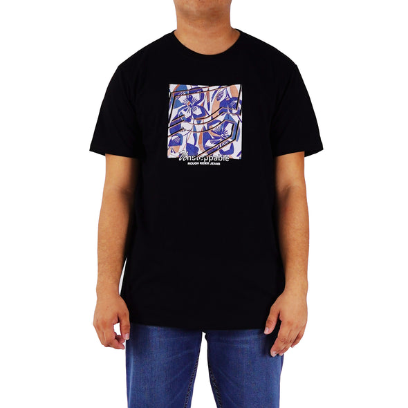 RRJ Men's Basic Tees Semibody Fitting 181862-U (Black)