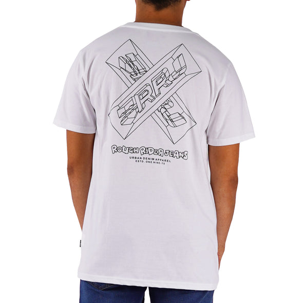 RRJ Men's Basic Tees Semibody Fitting 177473-U (White)