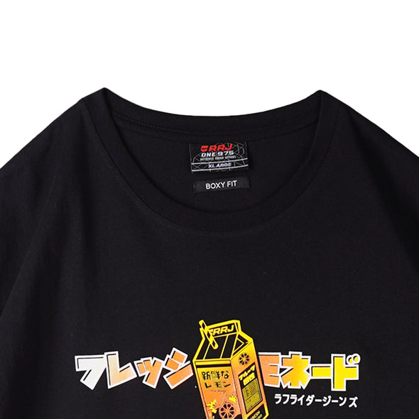 RRJ Men's Basic Tees Oversized Fitting 134499 (Black)