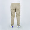 RRJ Men's Basic Non-Denim Cargo Pants Mid-Rise 177231 (Khaki)