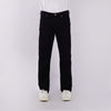 RRJ Men's Basic Denim Pants Slim Straight Mid-Rise 178072 (Black)
