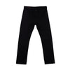 RRJ Men's Basic Denim Pants Slim Straight Mid-Rise 178072 (Black)