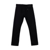 RRJ Men's Basic Denim Pants Slim Straight Mid-Rise 178072 (Black)