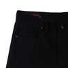RRJ Men's Basic Denim Pants Slim Straight Mid-Rise 178072 (Black)