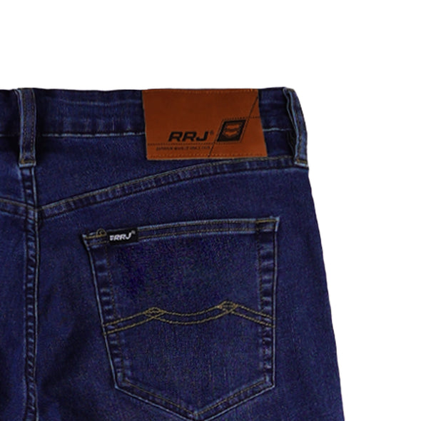 RRJ Men's Basic Denim Pants Skinny Fitting Mid-Rise 181089 (Medium Shade)