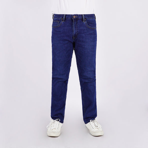 RRJ Men's Basic Denim Pants Skinny Fitting Mid-Rise 181089 (Medium Shade)