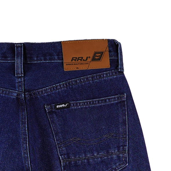 RRJ Men's Basic Denim Pants Skinny Fitting Mid-Rise 175002 (Medium Shade)
