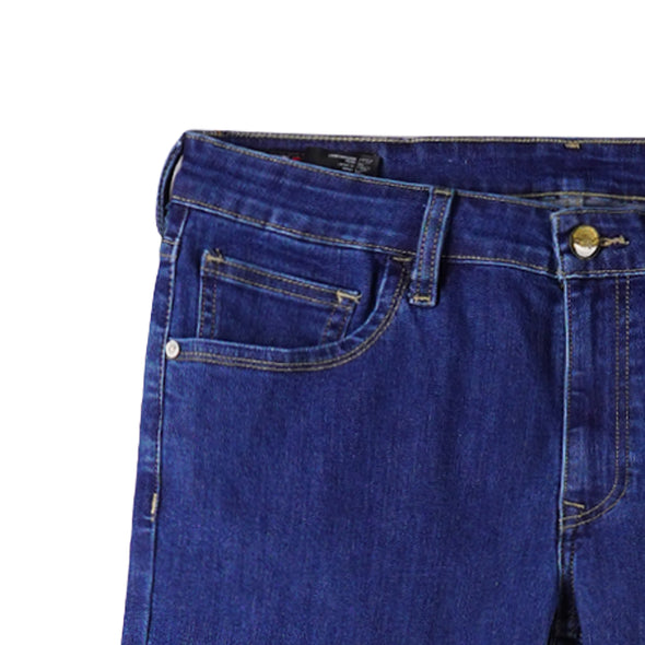 RRJ Men's Basic Denim Pants Skinny Fitting Mid-Rise 178518-U (Medium Shade)