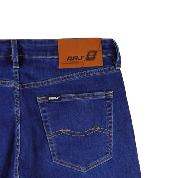 RRJ Men's Basic Denim Pants Skinny Fitting Mid-Rise 178518-U (Medium Shade)