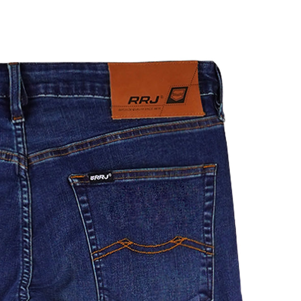 RRJ Men's Basic Denim Pants Superskinny Fitting Mid-Rise 178301-U (Medium Shade)
