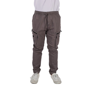 RRJ Men's Basic Non-Denim Cargo Pants Mid-Rise Fitting 177227 ( Dark Gray)