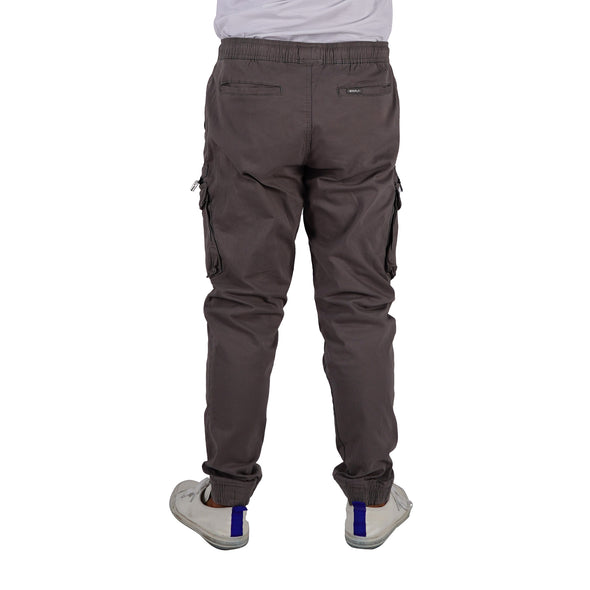 RRJ Men's Basic Non-Denim Cargo Pants Mid-Rise Fitting 177227 ( Dark Gray)