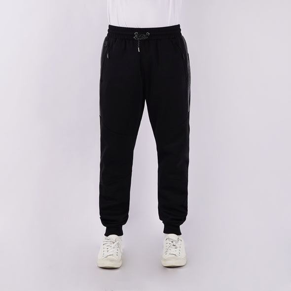 RRJ Men's Basic Non-Denim Jogger Pants  Mid-Rise 1717707 (Black)