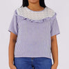 RRJ Ladies Basic Woven Shirt Boxy Fitting 171408 (Blue)