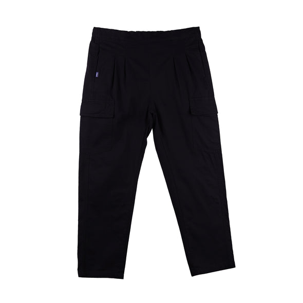 RRJ Ladies Basic Non-Denim Cargo Pants Mid-Rise Fitting 180711 (Black)