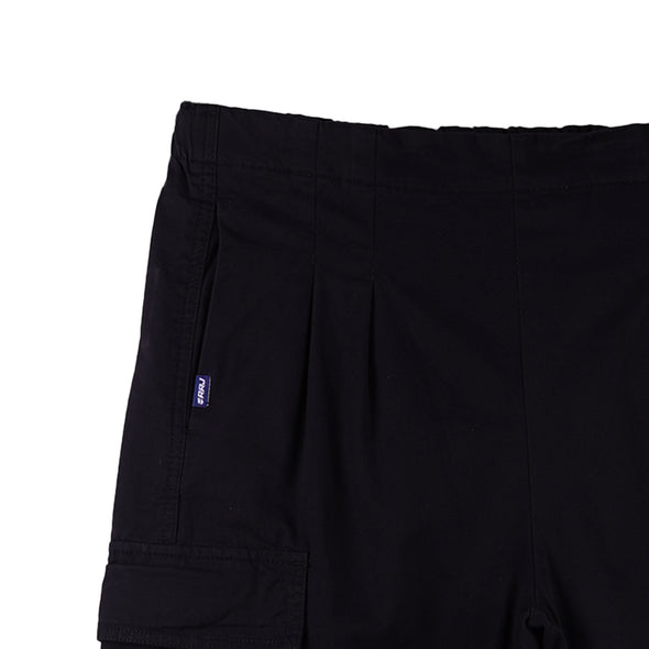 RRJ Ladies Basic Non-Denim Cargo Pants Mid-Rise Fitting 180711 (Black)