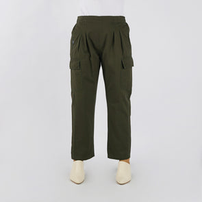RRJ Ladies Basic Non-Denim Cargo Pants Mid-Rise Fitting 180711 (Fatigue)