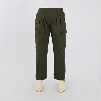 RRJ Ladies Basic Non-Denim Cargo Pants Mid-Rise Fitting 180711 (Fatigue)