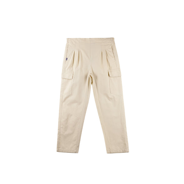RRJ Ladies Basic Non-Denim Cargo Pants Mid-Rise Fitting 180711 (Light Beige)
