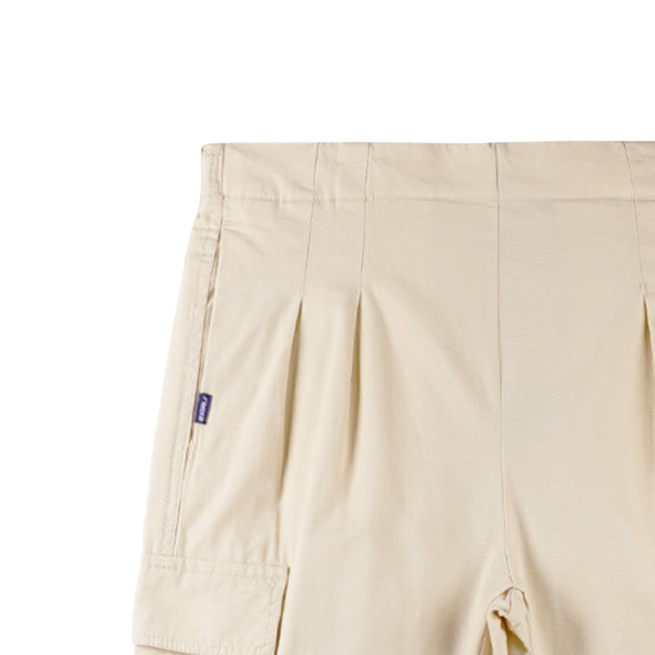 RRJ Ladies Basic Non-Denim Cargo Pants Mid-Rise Fitting 180711 (Light Beige)