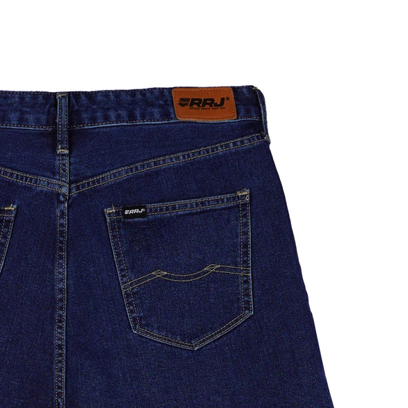 RRJ Ladies Basic Denim Skorts 178064 (Medium Shade)