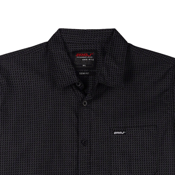 RRJ Men's Basic Woven Semibody Fitting 168738 (Black)