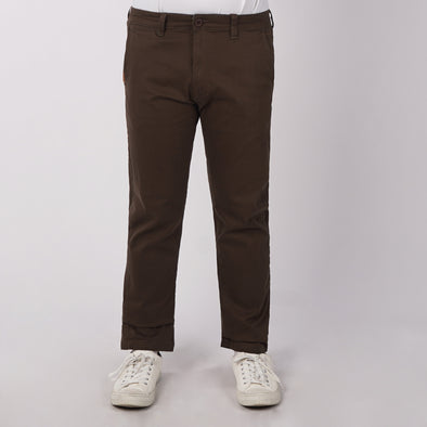RRJ Men's Basic Non-Denim Chino Pants 181158 (Choco Brown)