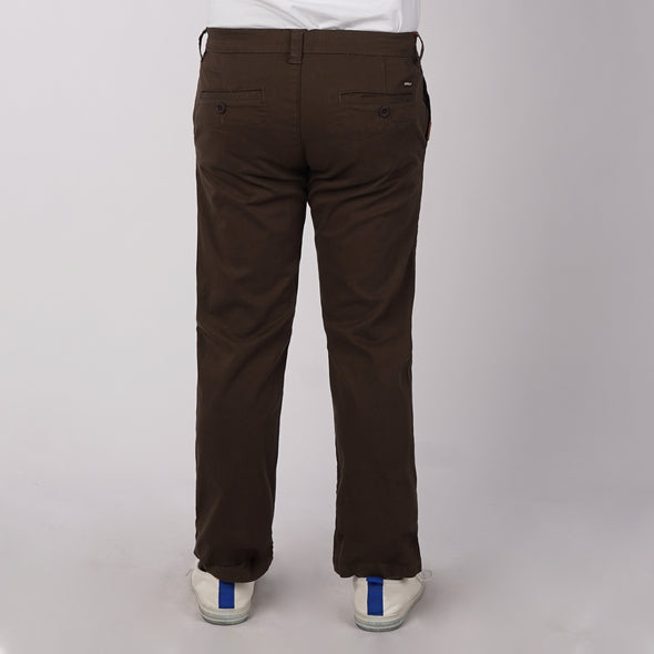 RRJ Men's Basic Non-Denim Chino Pants 181158 (Choco Brown)