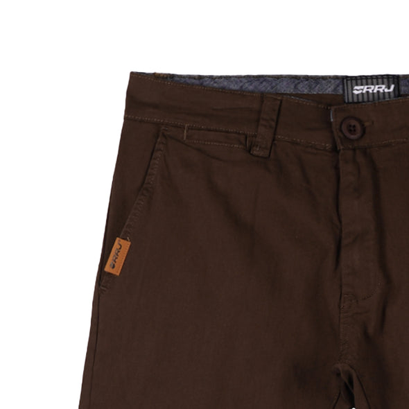 RRJ Men's Basic Non-Denim Chino Pants 181158 (Choco Brown)