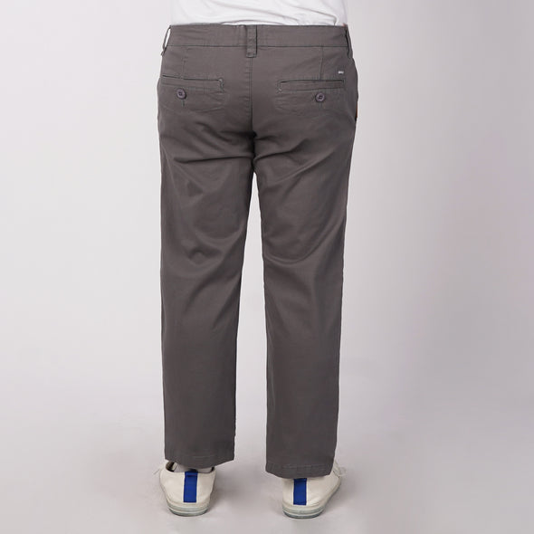 RRJ Men's Basic Non-Denim Chino Pants 181125 (Dark Gray)