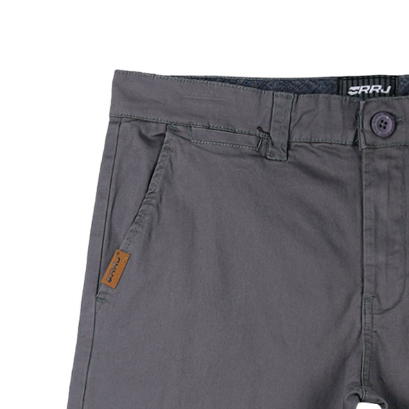 RRJ Men's Basic Non-Denim Chino Pants 181125 (Dark Gray)