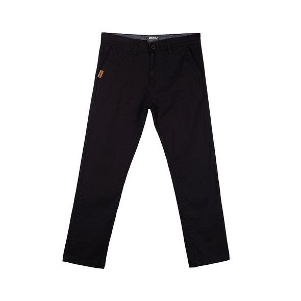 RRJ Men's Basic Non-Denim Chino Pants 181116 (Black)