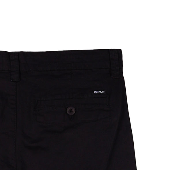 RRJ Men's Basic Non-Denim Chino Pants 181116 (Black)