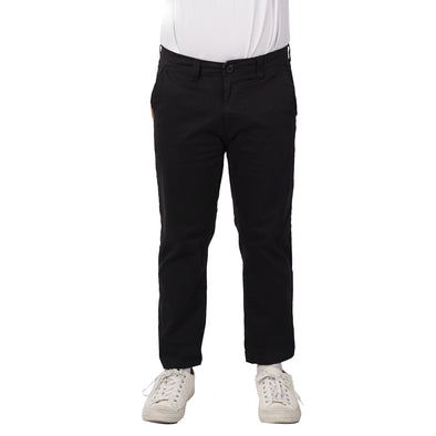 RRJ Men's Basic Non-Denim Chino Pants 181116 (Black)