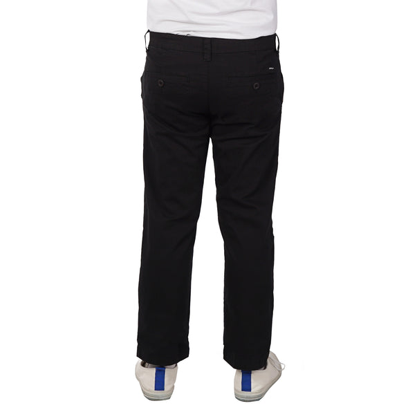 RRJ Men's Basic Non-Denim Chino Pants 181116 (Black)